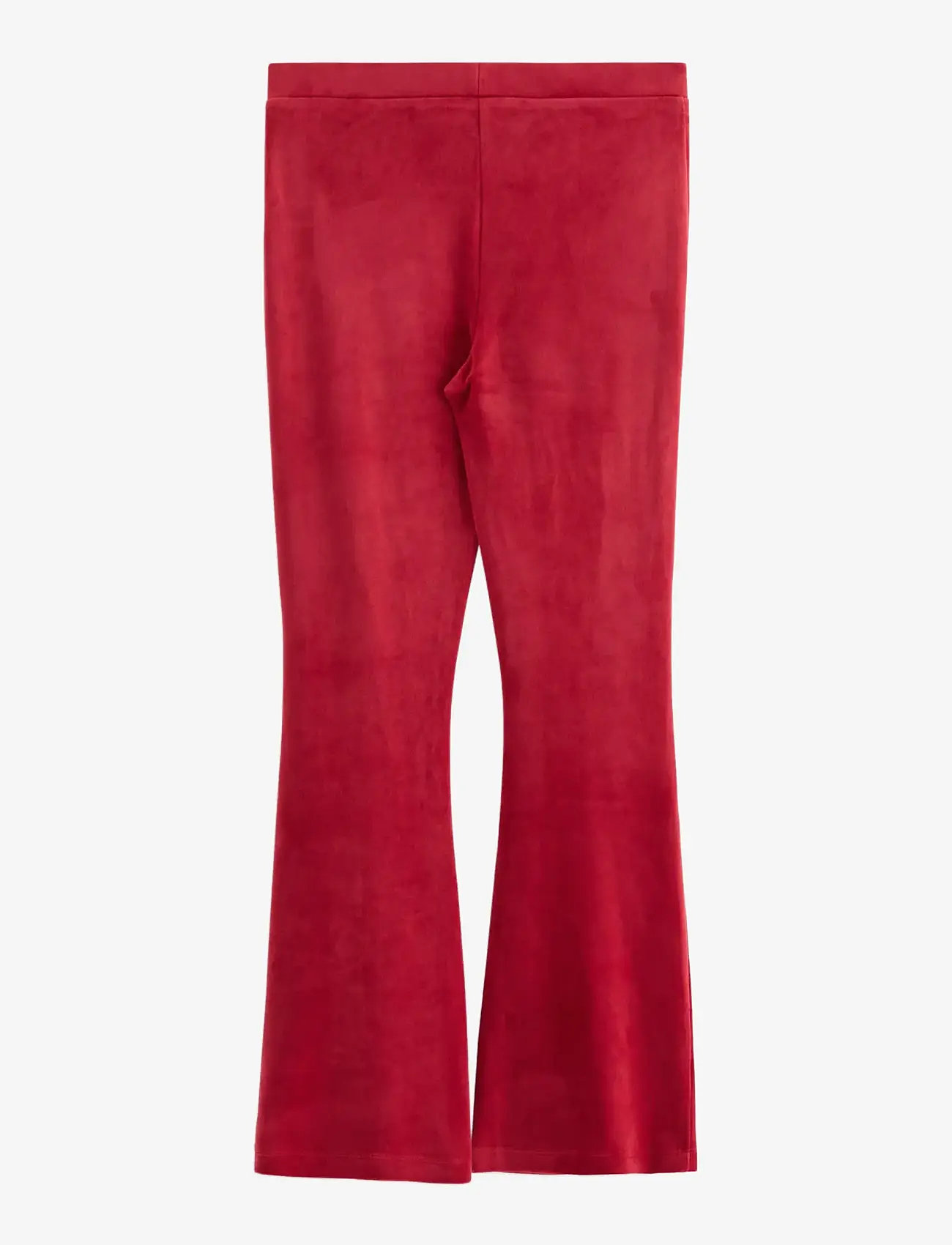 Lindex - Trousers flare velour holiday - sweatpants - dark red - 2