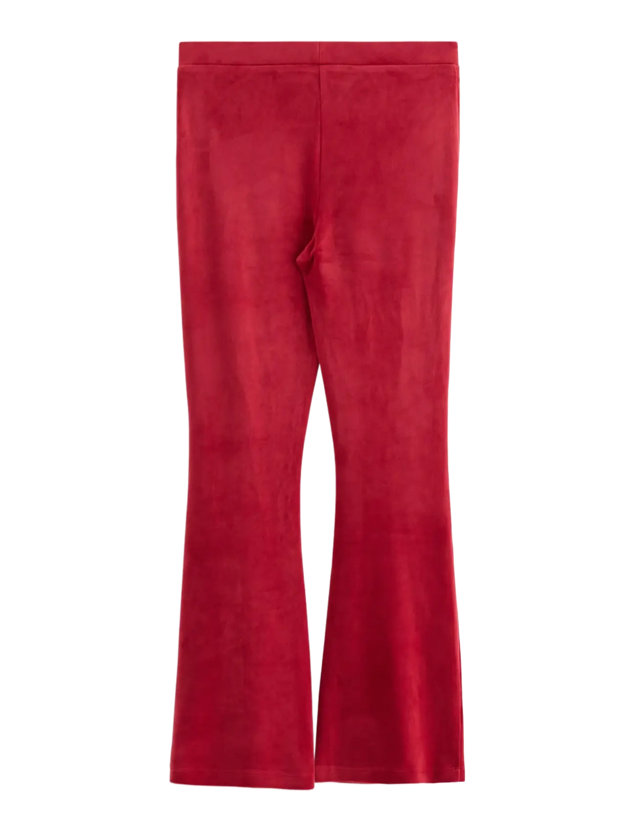 Lindex - Utsvängda byxor i velour - sweatpants - dark red - 2