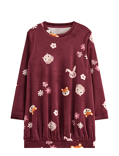 Lindex Tunika i velour - Klänningar & Kjolar - DK DUSTY RED / red