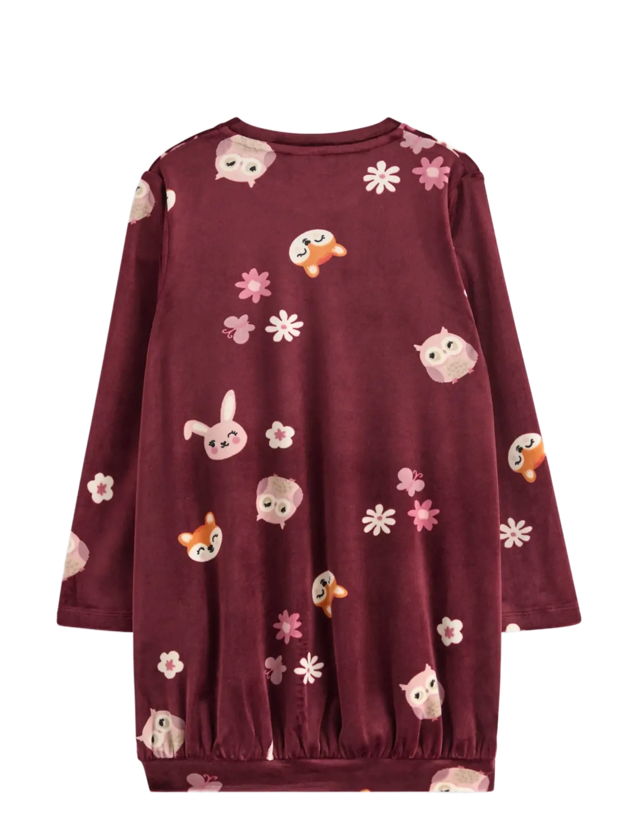 Lindex - Tunika i velour - pikkade varrukatega vabaaja kleidid - dk dusty red - 2
