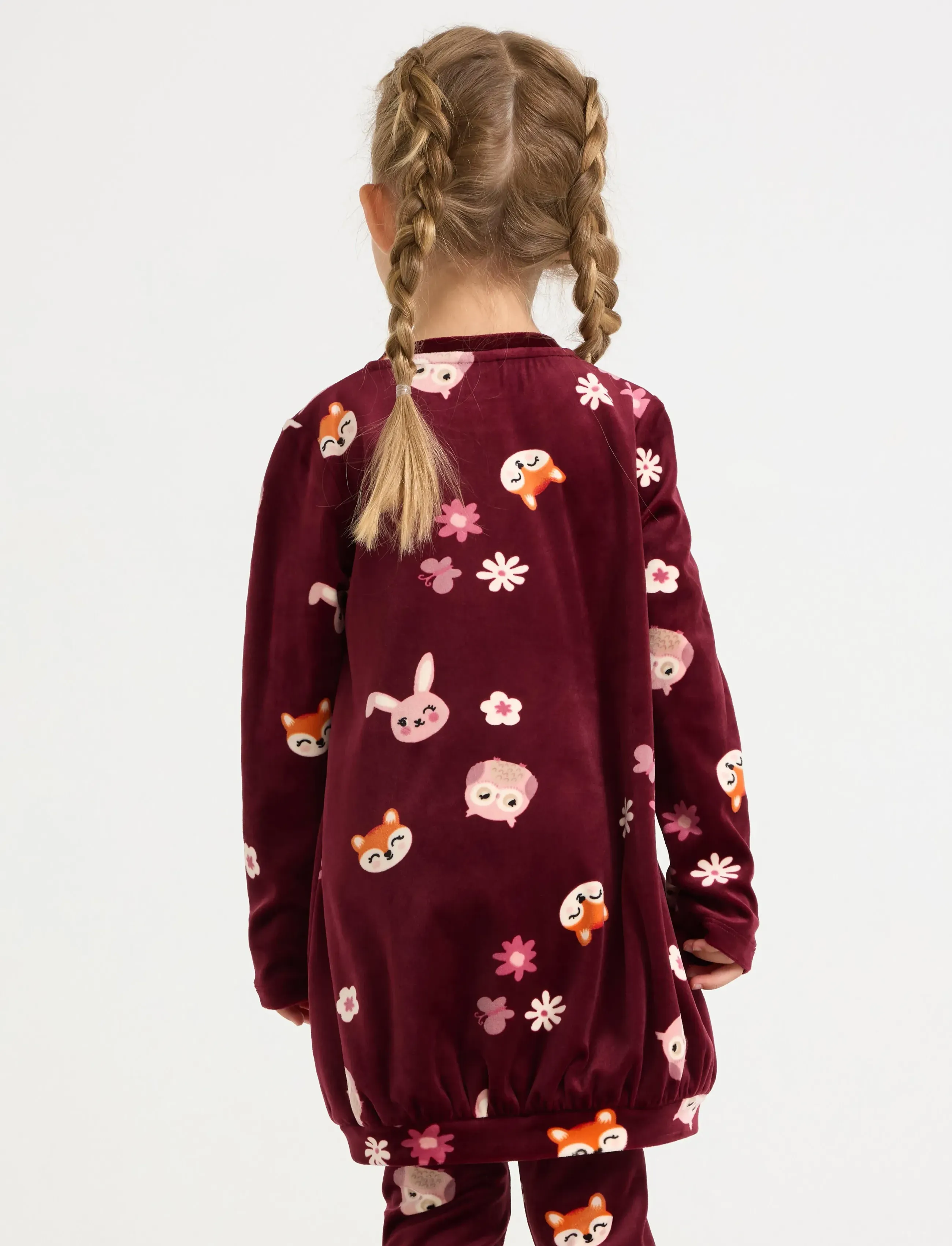 Lindex - Tunika i velour - pikkade varrukatega vabaaja kleidid - dk dusty red - 3