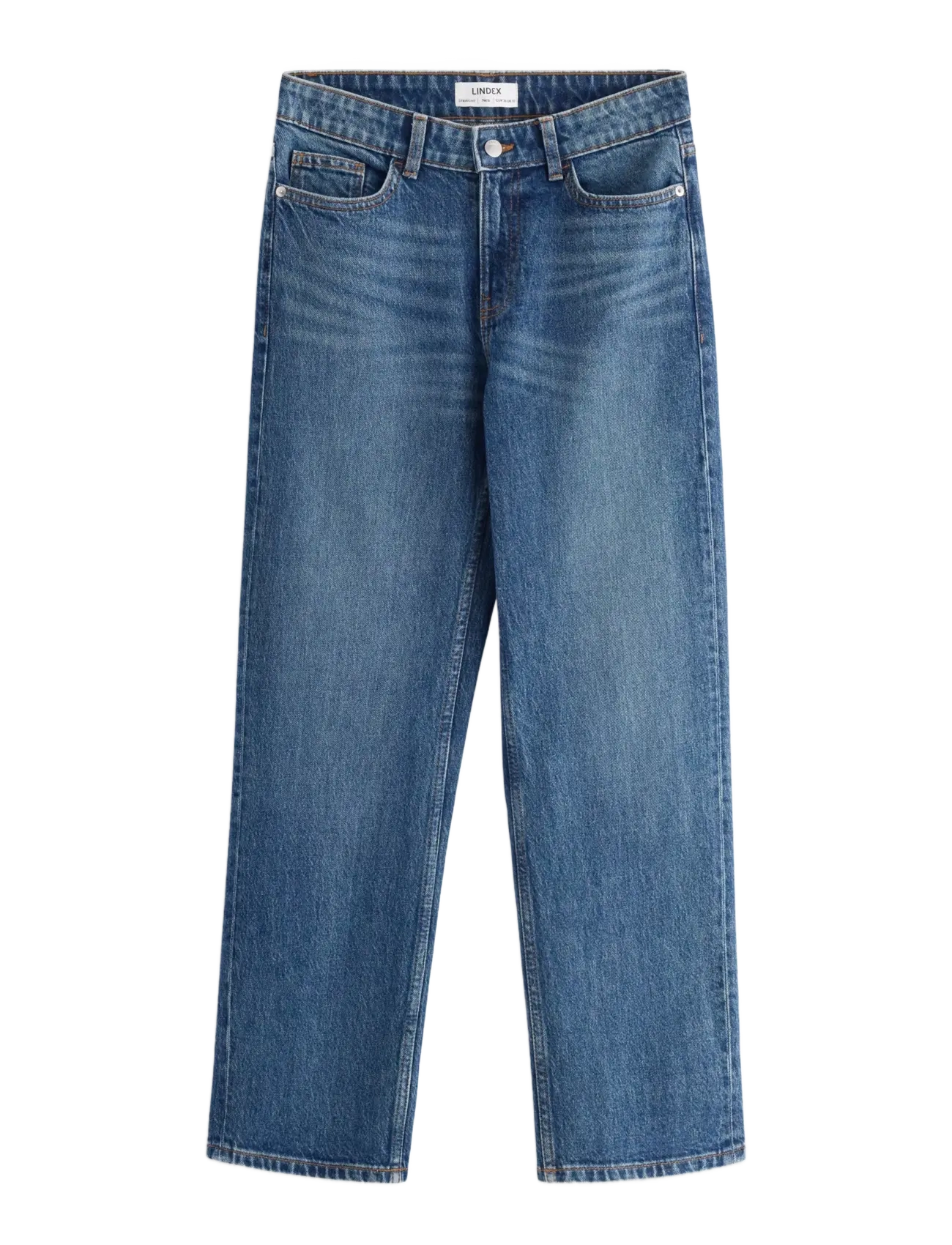Lindex - STRAIGHT Nea cropped jeans with light stretch - straight jeans - denim blue - 1