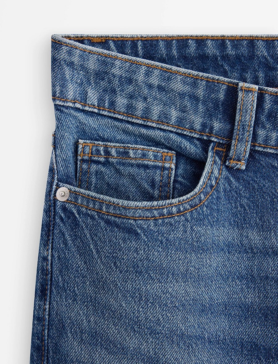 Lindex - STRAIGHT Nea cropped jeans with light stretch - gerade jeans - denim blue - 5
