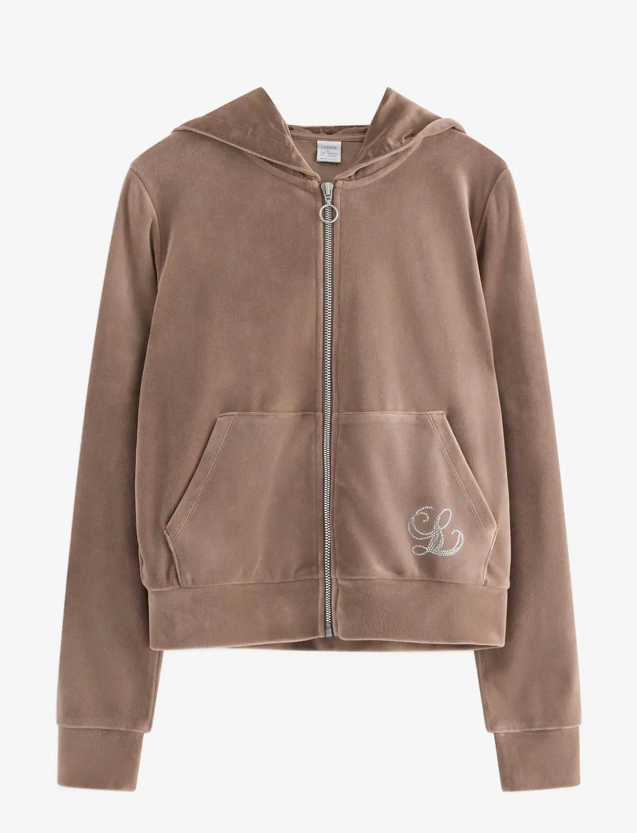 Lindex - Hettegenser i velur - huvtröjor - dark khaki - 1