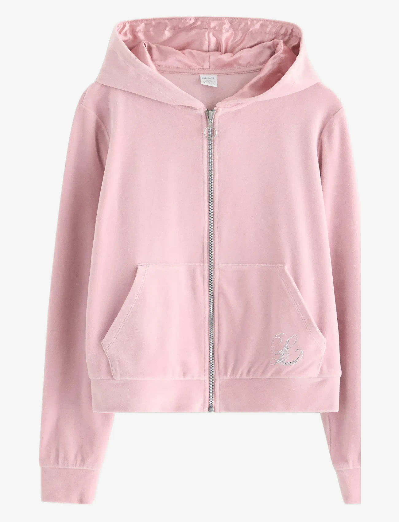 Lindex - Hettegenser i velur - kapuzenpullover - light dusty lilac - 1