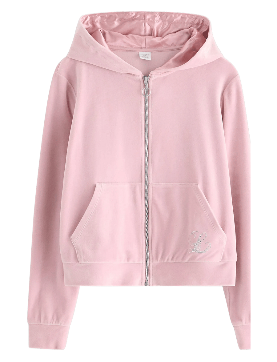 Lindex - Hettegenser i velur - kapuutsiga pusad - light dusty lilac - 1