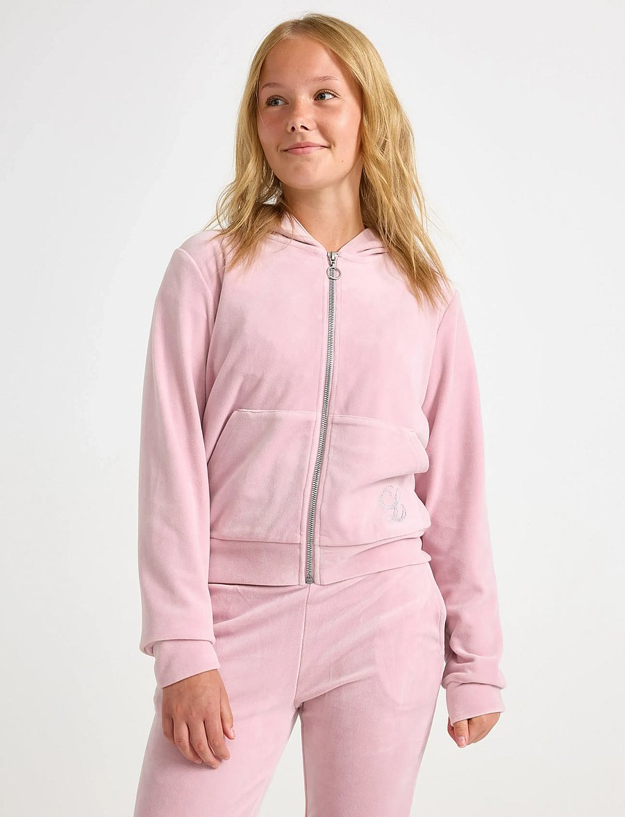 Lindex - Hettegenser i velur - kapuutsiga pusad - light dusty lilac - 0