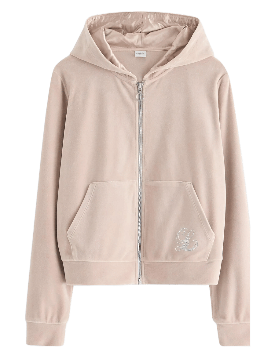 Lindex - Hettegenser i velur - huvtröjor - light grey - 1