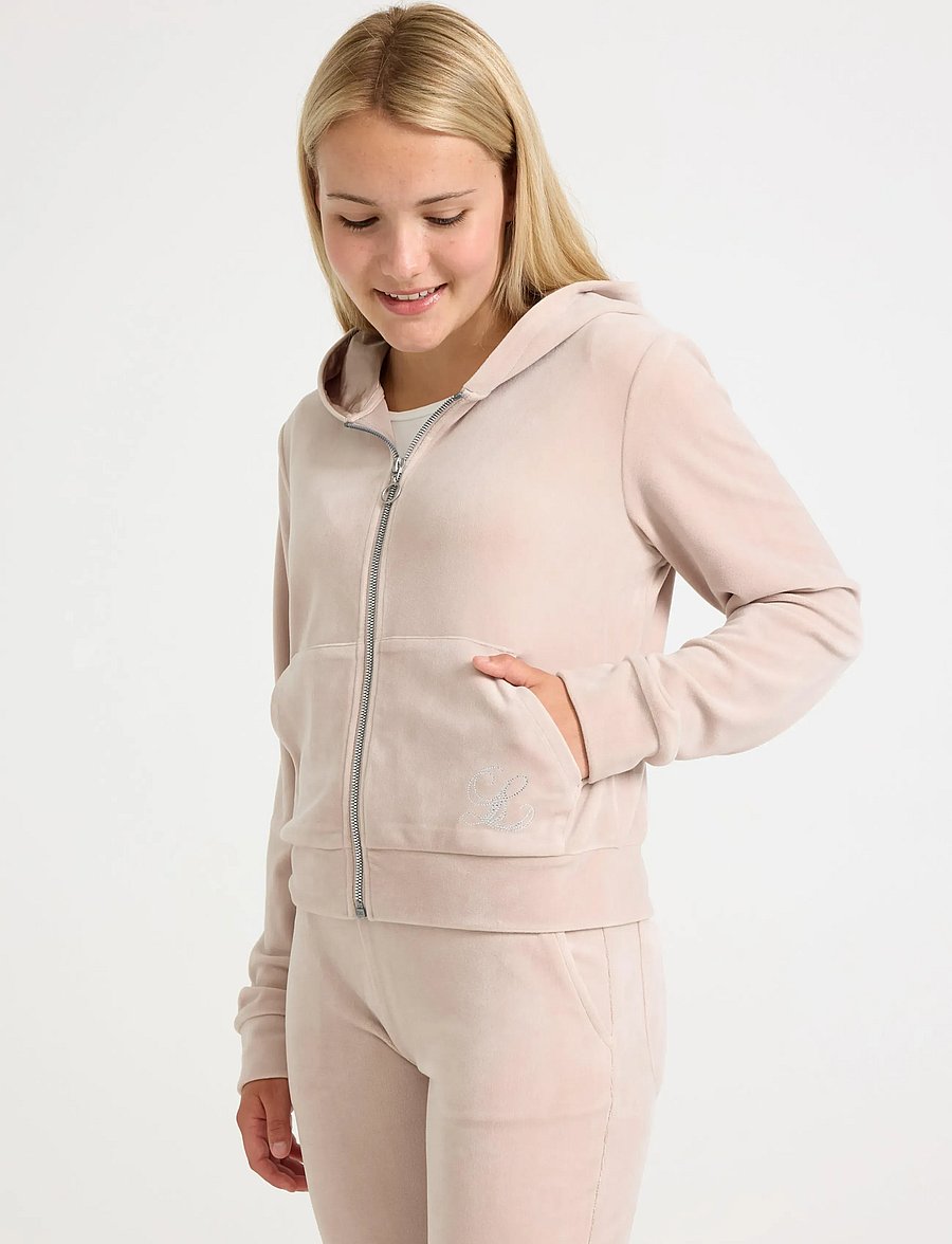Lindex - Hettegenser i velur - huvtröjor - light grey - 0