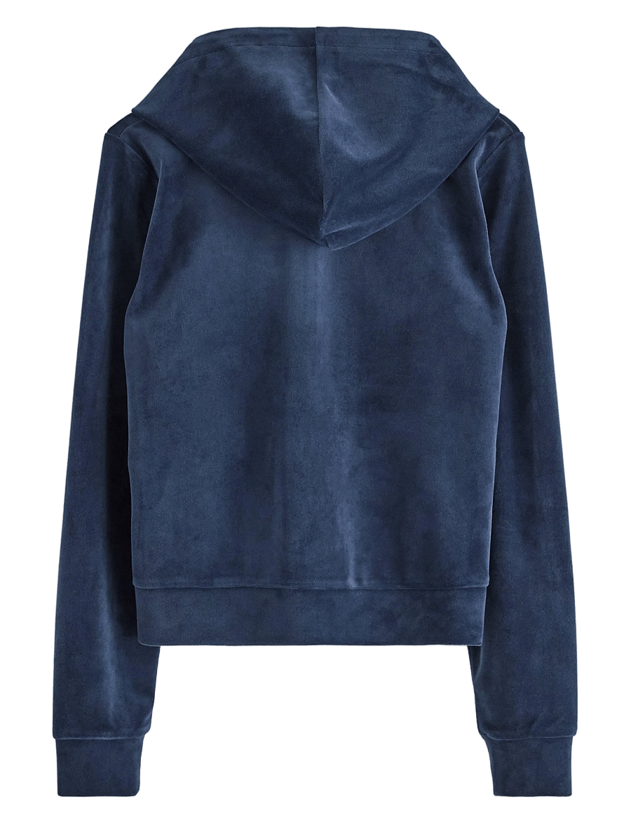 Lindex - Hettegenser i velur - kapuzenpullover - navy - 2