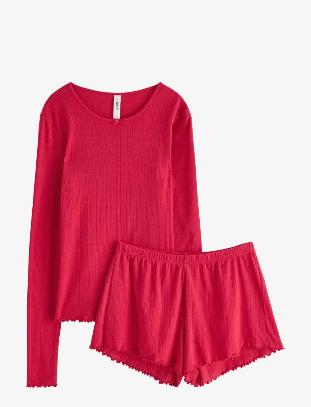 Lindex - Pyjamas set pointelle with let - pyjamas - red - 1