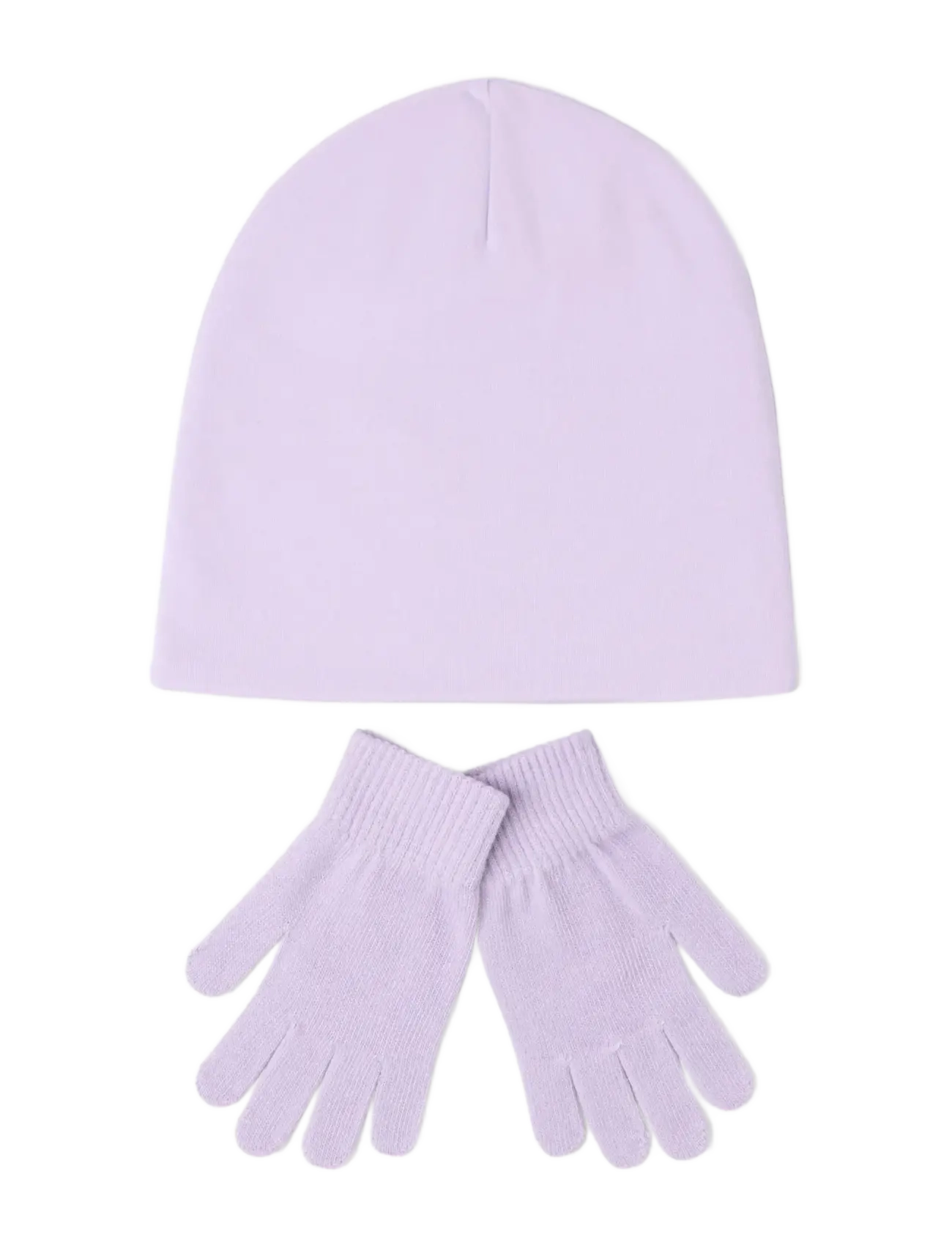 Lindex - Jersey beanie and magic gloves - akcesoria - light lilac - 1
