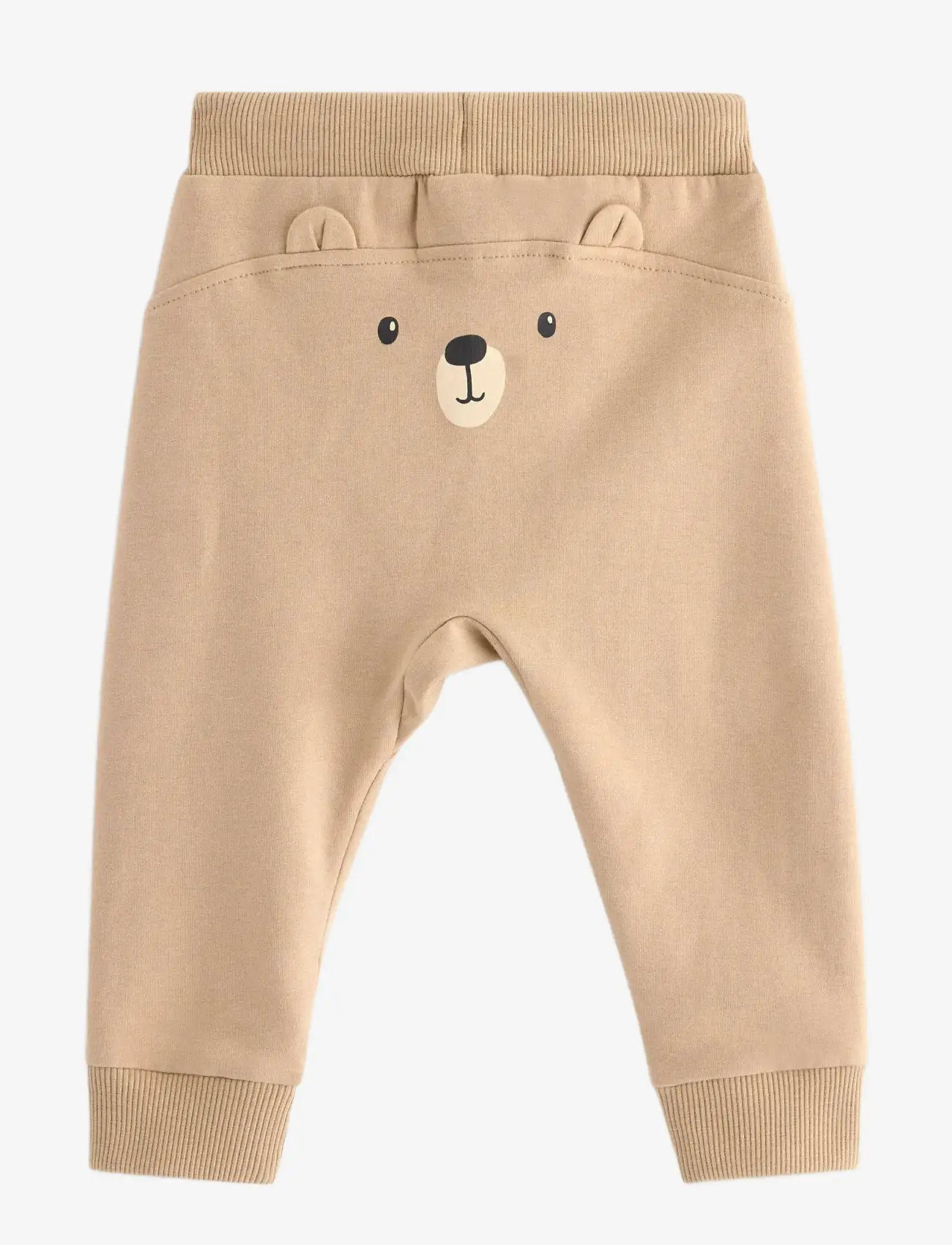 Lindex - Trousers face at back - mjukisbyxor - beige - 1