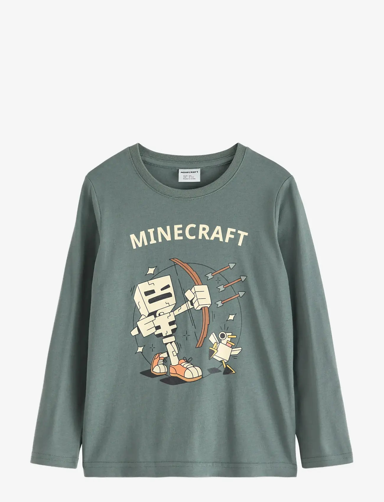 Lindex - Minecraft topp - efterårstøj - dusty green - 0