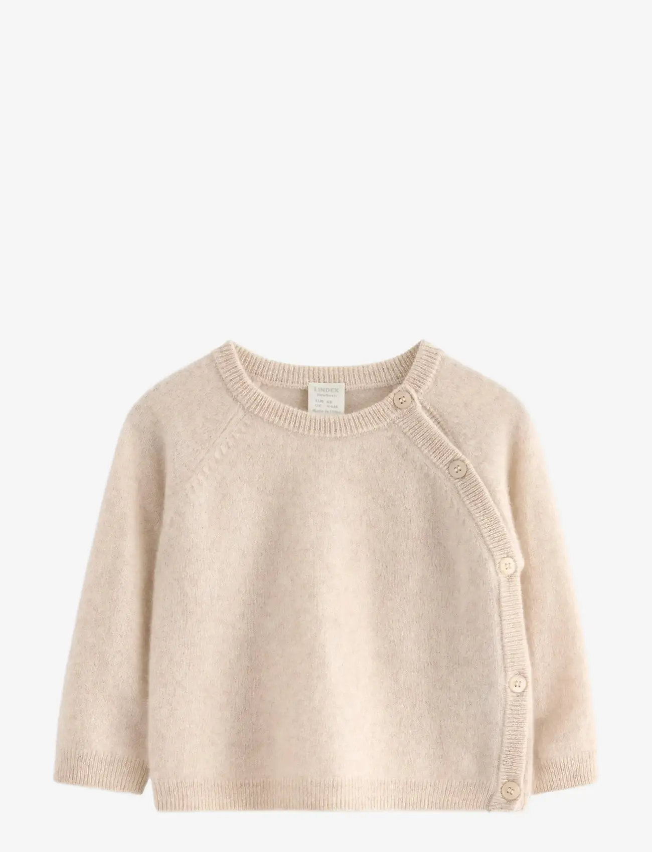 Lindex - Cardigan i kashmir - beige melange - 0