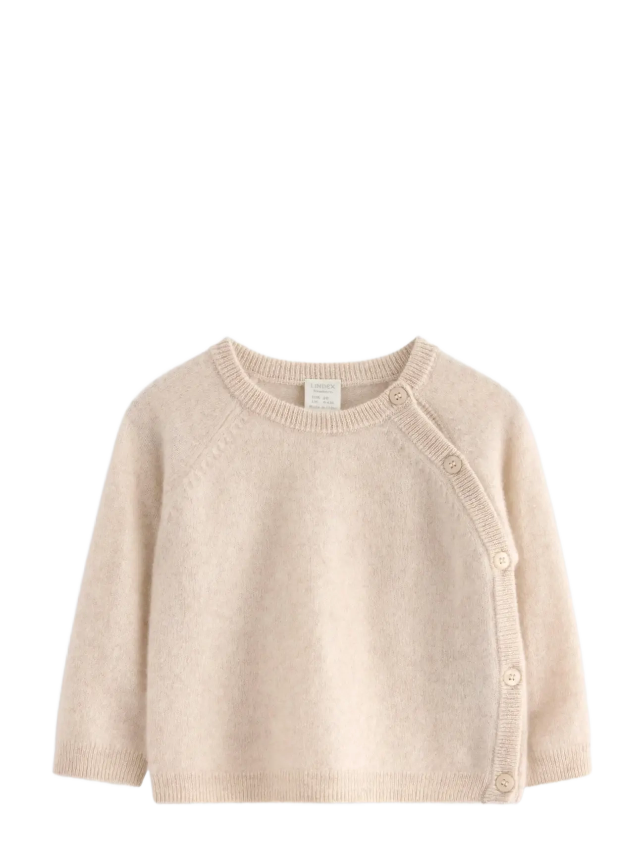 Cardigan i kashmir - BEIGE MELANGE