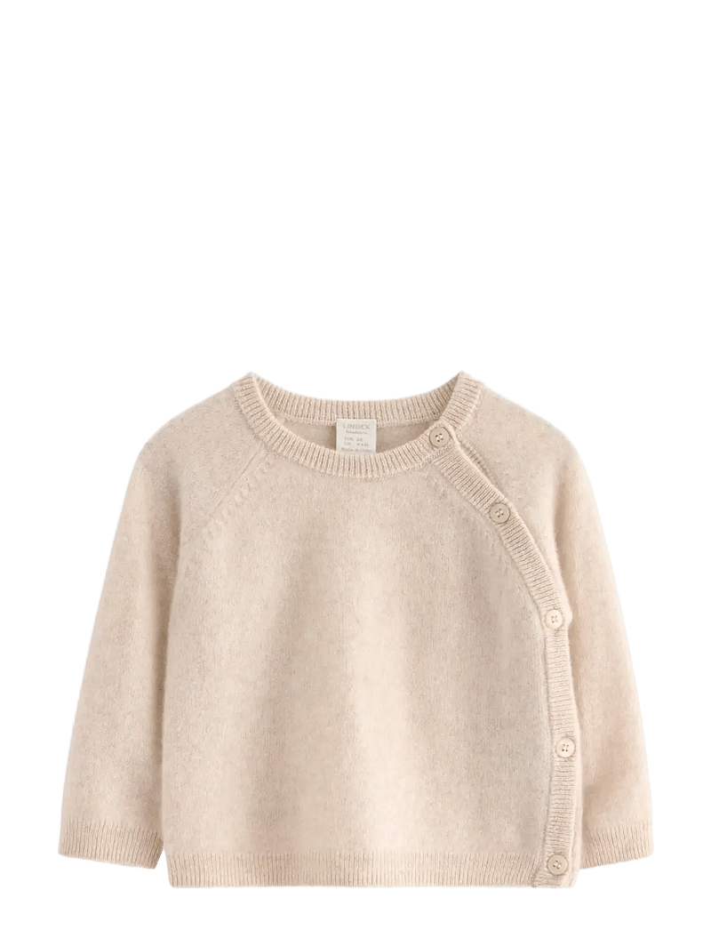 Lindex - Cardigan i kashmir - koftor - beige melange - 0