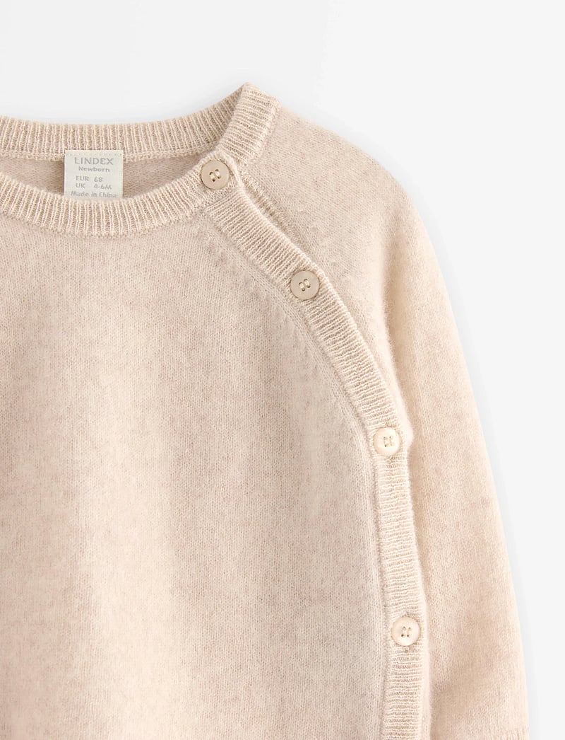 Lindex - Cardigan i kashmir - koftor - beige melange - 2