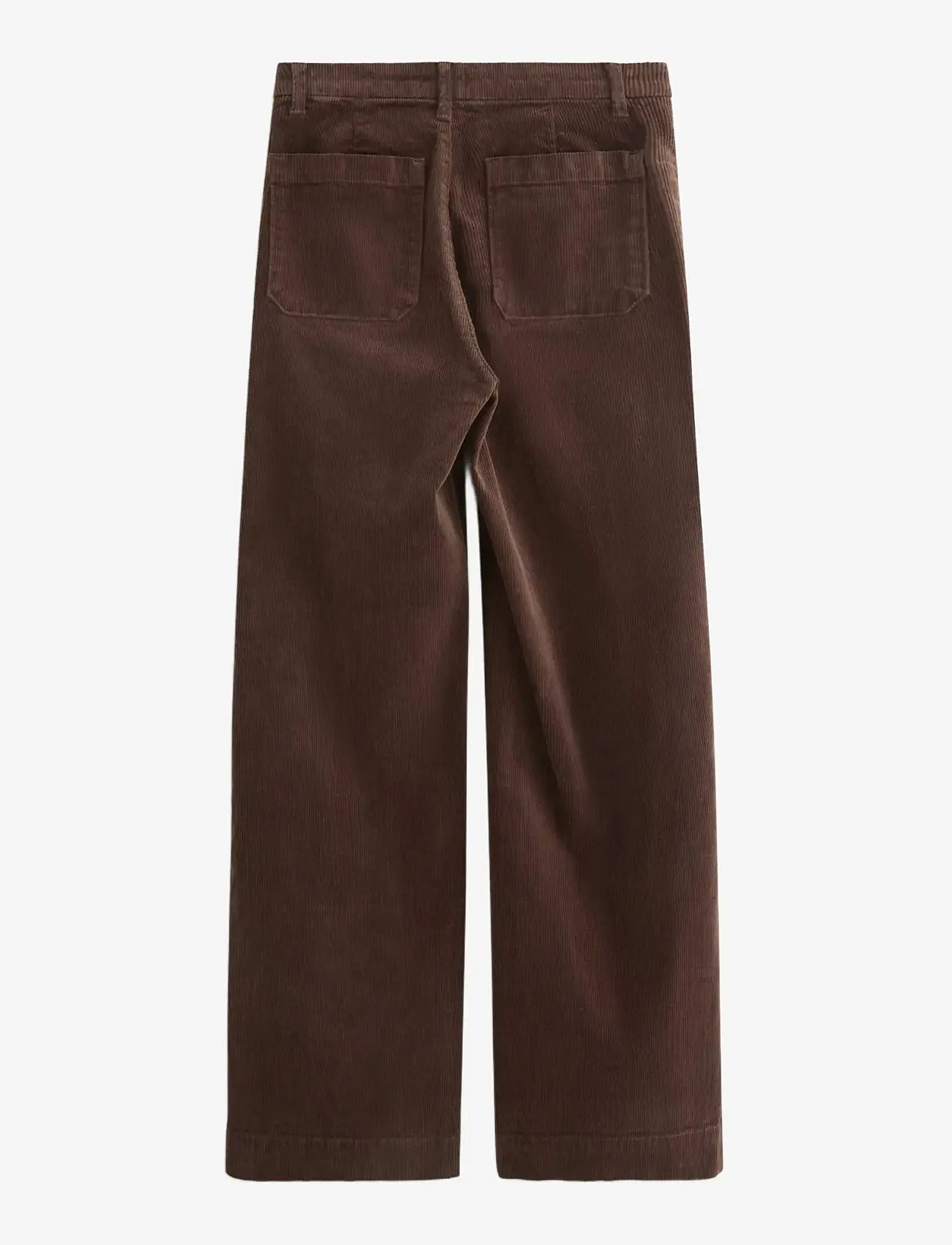 Lindex - WIDE manchesterbyxa med hög midja - vida byxor - dark brown - 2