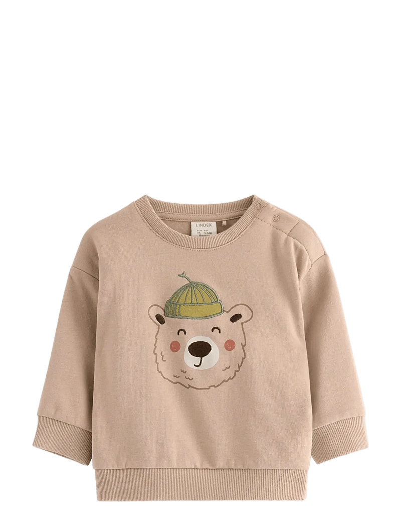Lindex - Sweatshirt applique - sweatshirts - beige - 0
