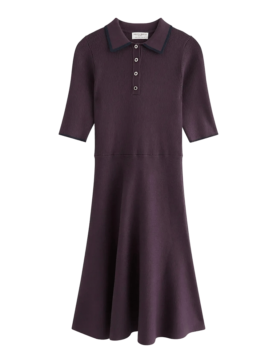 Lindex - Dress Iris - strickkleider - dark dusty lilac - 1