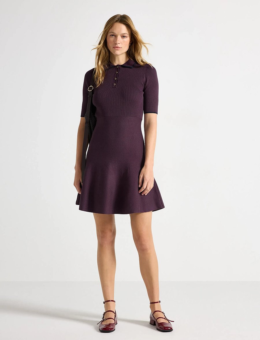 Lindex - Dress Iris - strickkleider - dark dusty lilac - 0