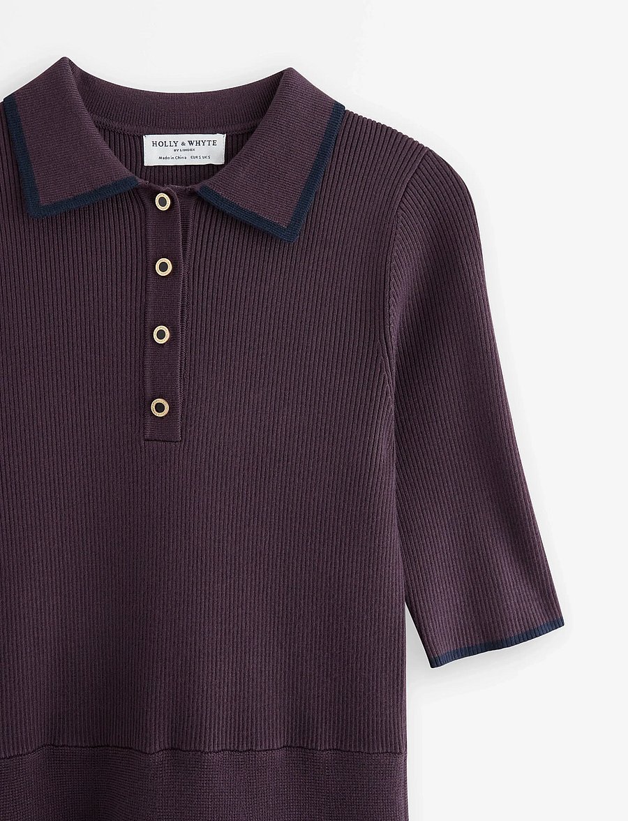 Lindex - Dress Iris - strickkleider - dark dusty lilac - 5