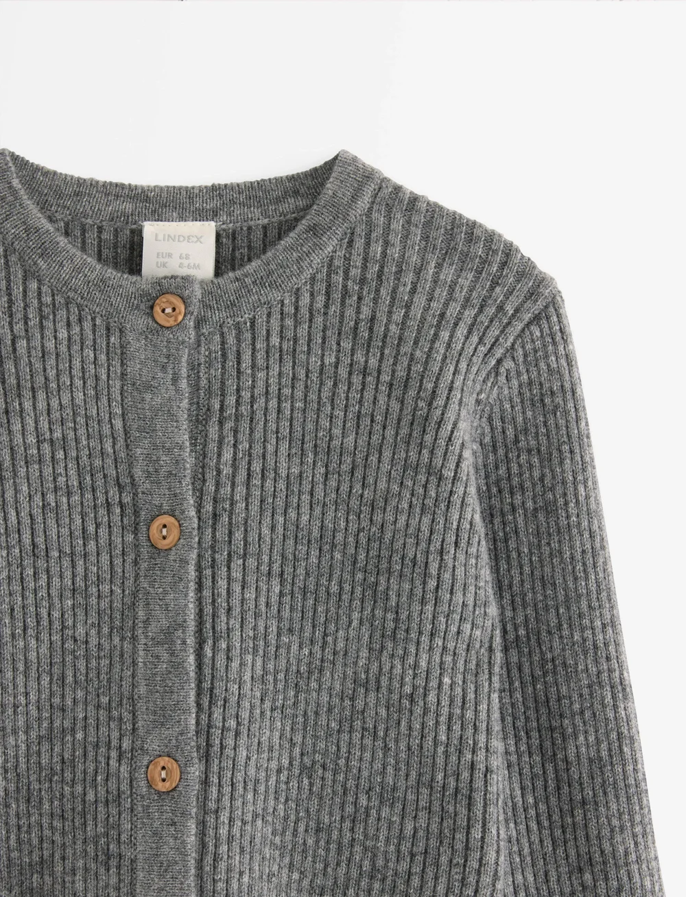 Lindex - Cardigan rib wool - koftor - grey melange - 2