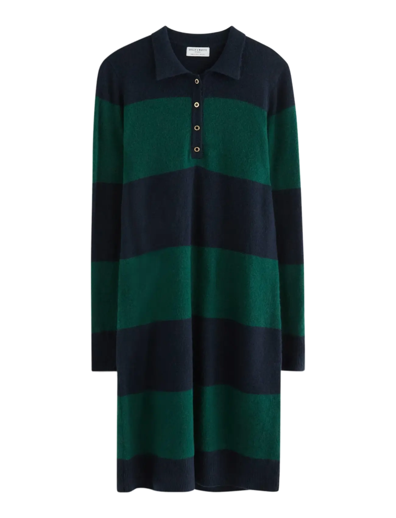 Lindex Finstickad miniklänning - Strickkleider - DARK GREEN / green