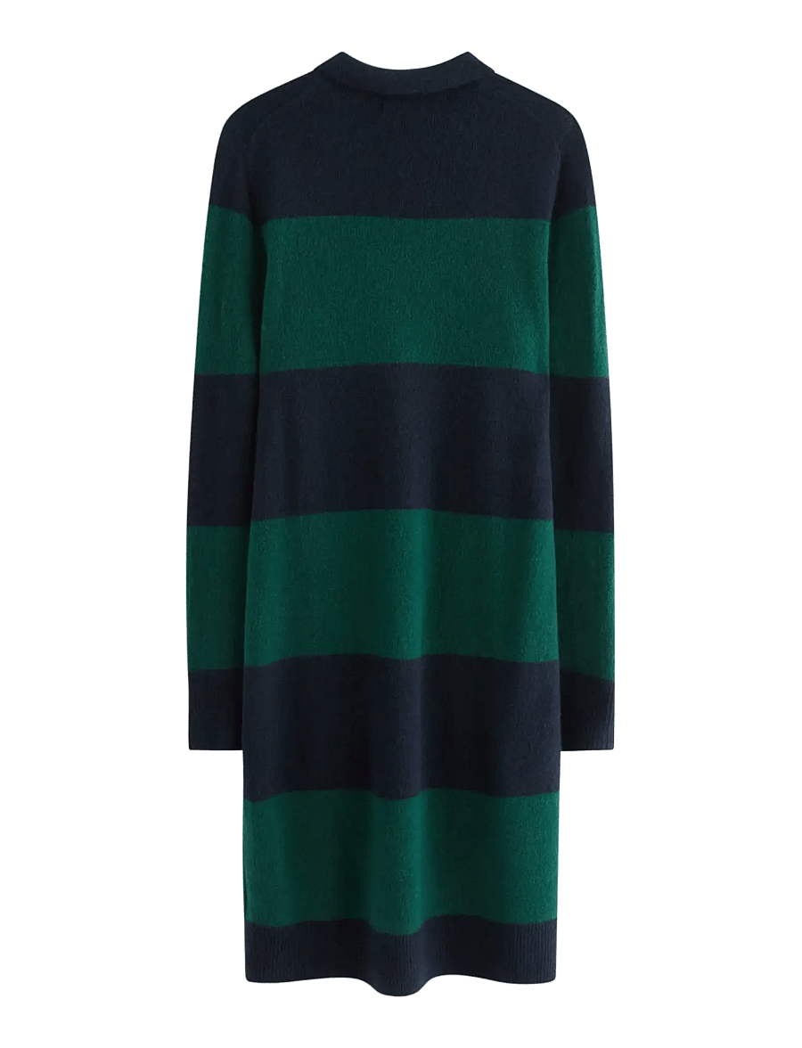 Lindex - Finstickad miniklänning - knitted dresses - dark green - 2