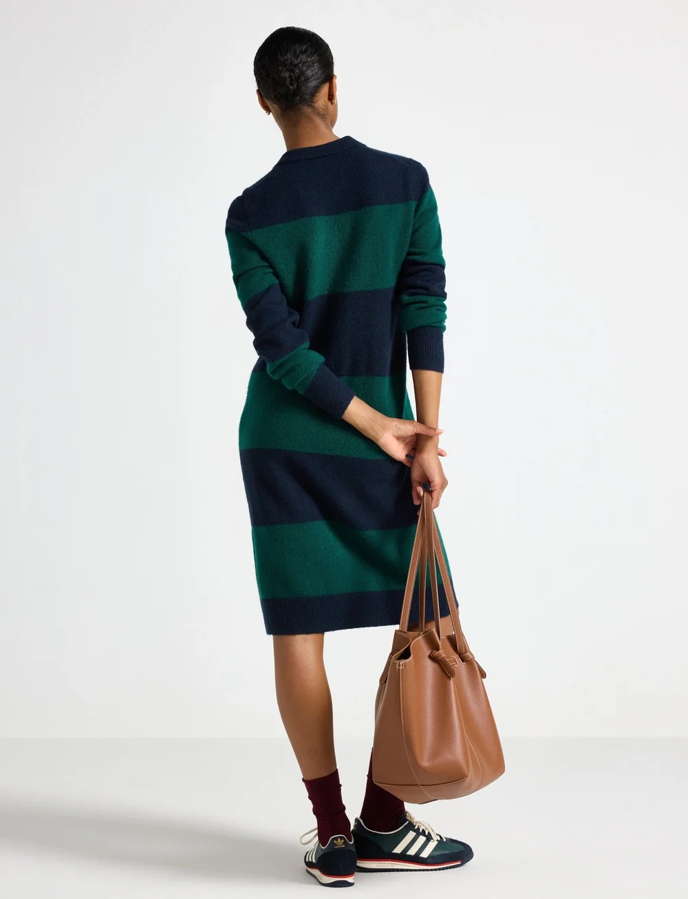 Lindex - Finstickad miniklänning - strikkjoler - dark green - 3