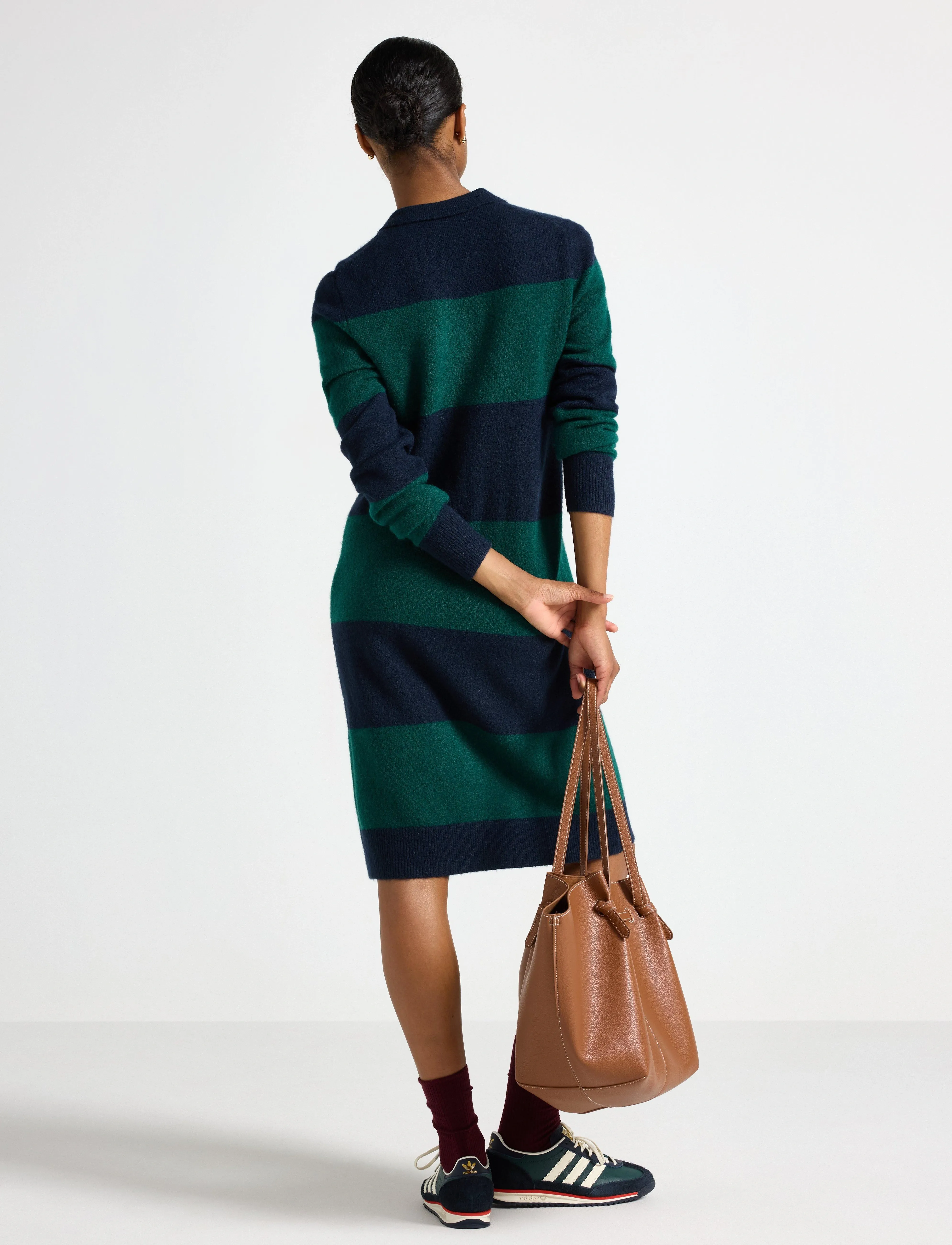 Lindex - Finstickad miniklänning - strikkjoler - dark green - 3
