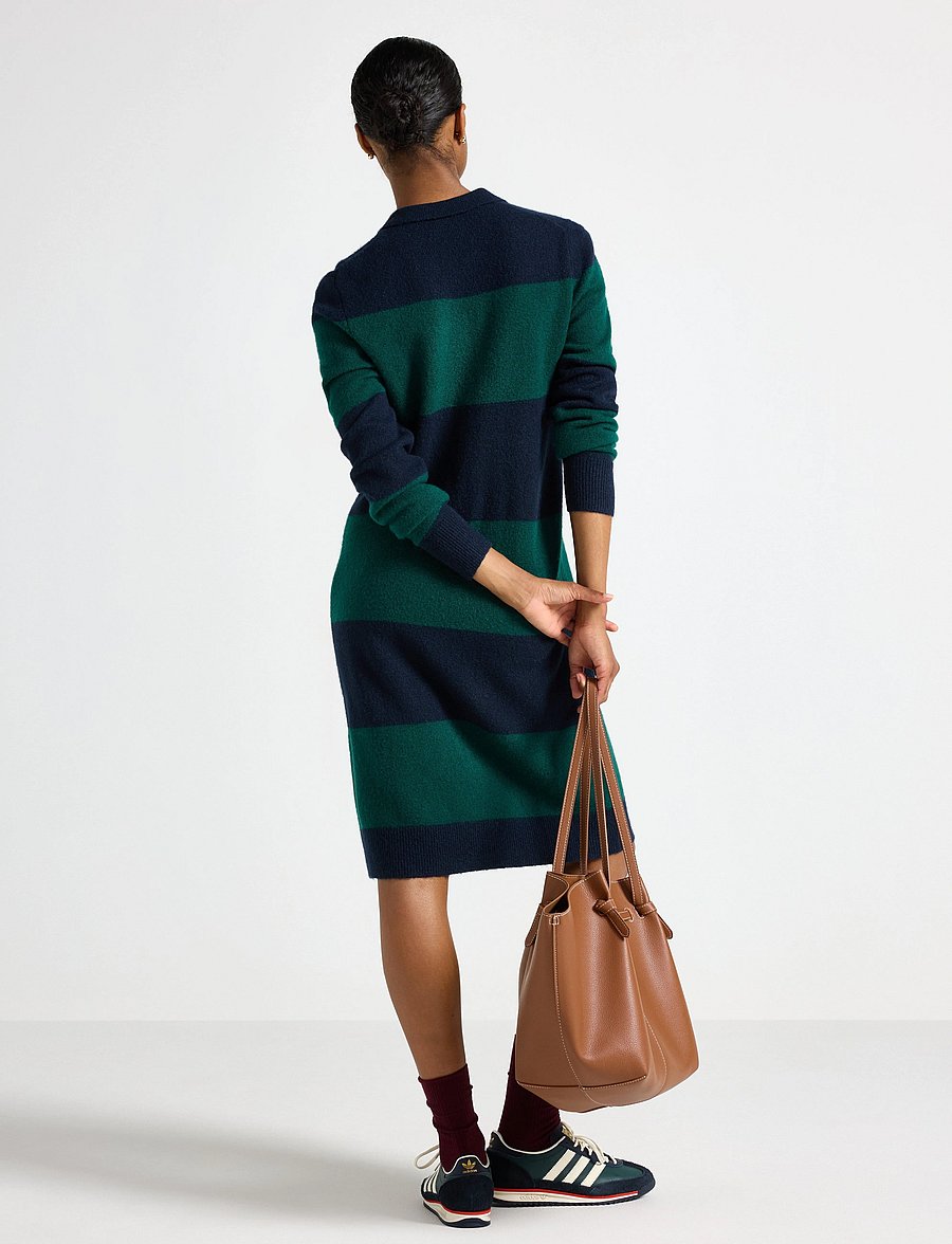 Lindex - Finstickad miniklänning - knitted dresses - dark green - 3
