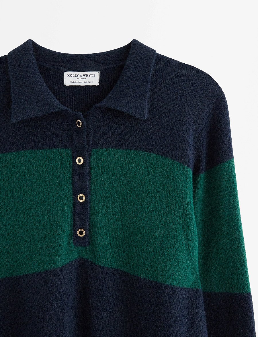 Lindex - Finstickad miniklänning - knitted dresses - dark green - 5