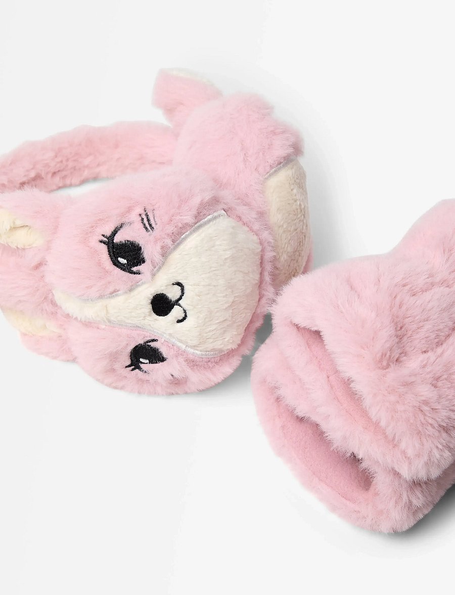 Lindex - Fake fur mittens and earmuffs - talveaksessuaaride komplektid - dusty pink - 2
