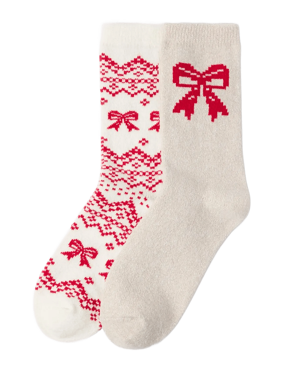 Lindex - Sock fair isle - normale socken - red - 0
