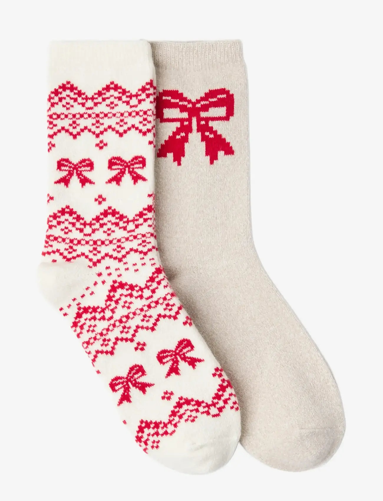 Lindex - Sock fair isle - laveste priser - red - 1