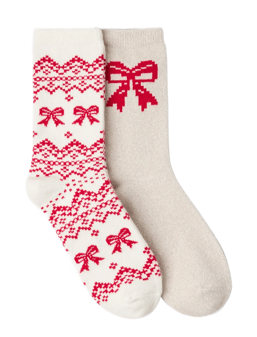 Lindex - Sock fair isle - normale socken - red - 1