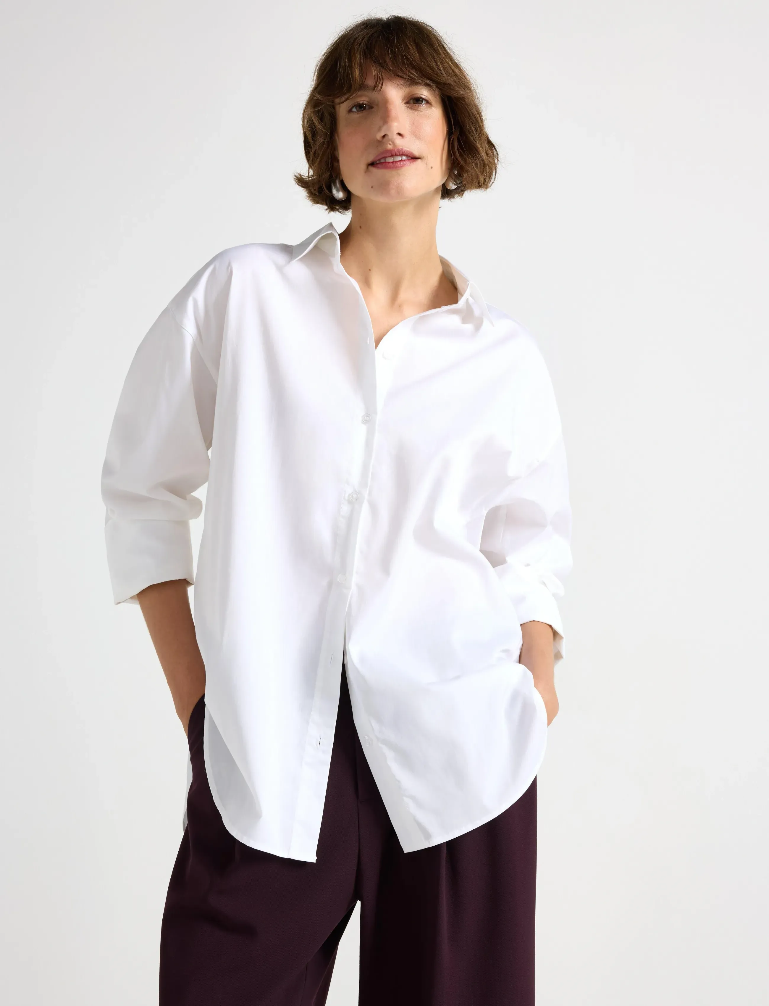 Lindex Shirt, XXL, White, Skjorter > Langærmede, Dame