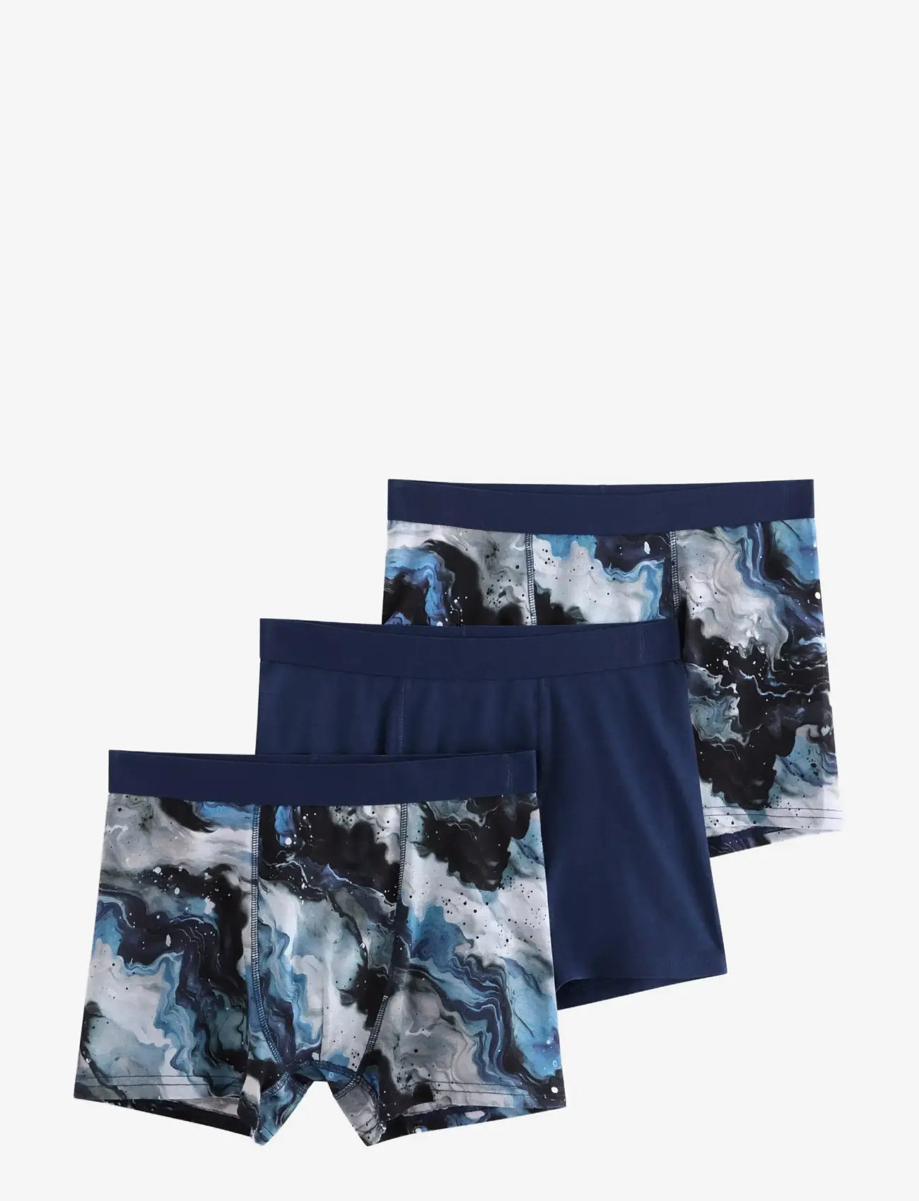 Lindex - Boxer 3p aop swirl - pesu - dark blue - 0
