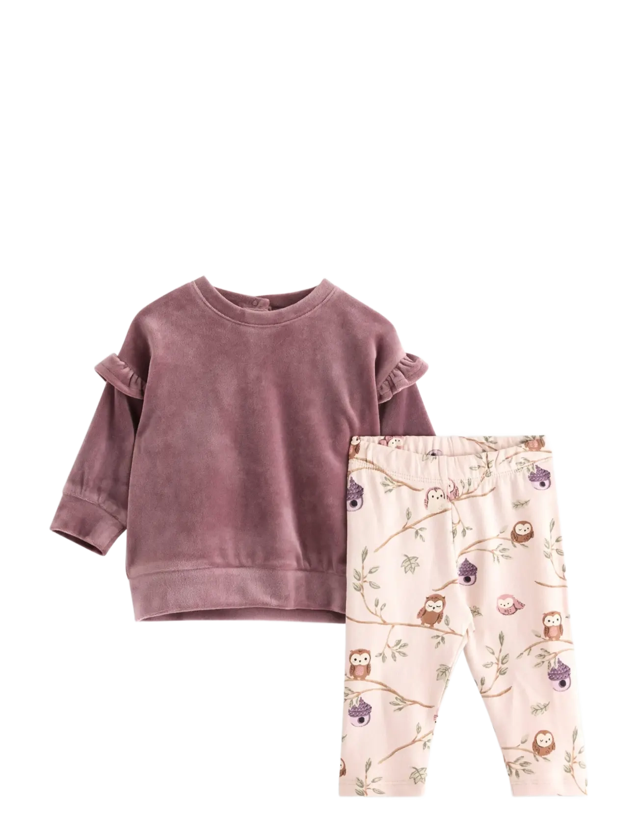Lindex Set Sweater velour and legging - Lindex - DUSTY LILAC / multi