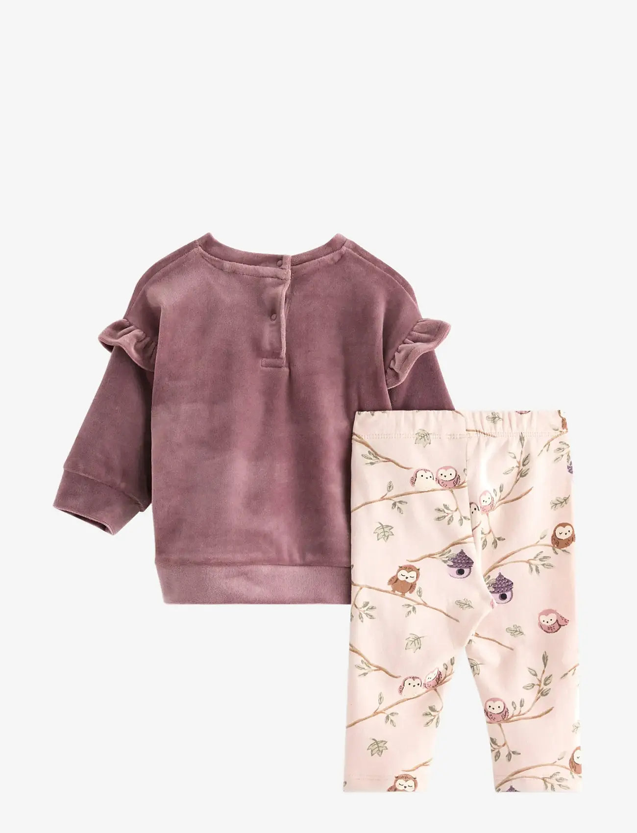 Lindex - Set Sweater velour and legging - sæt med langærmet t-shirt - dusty lilac - 1