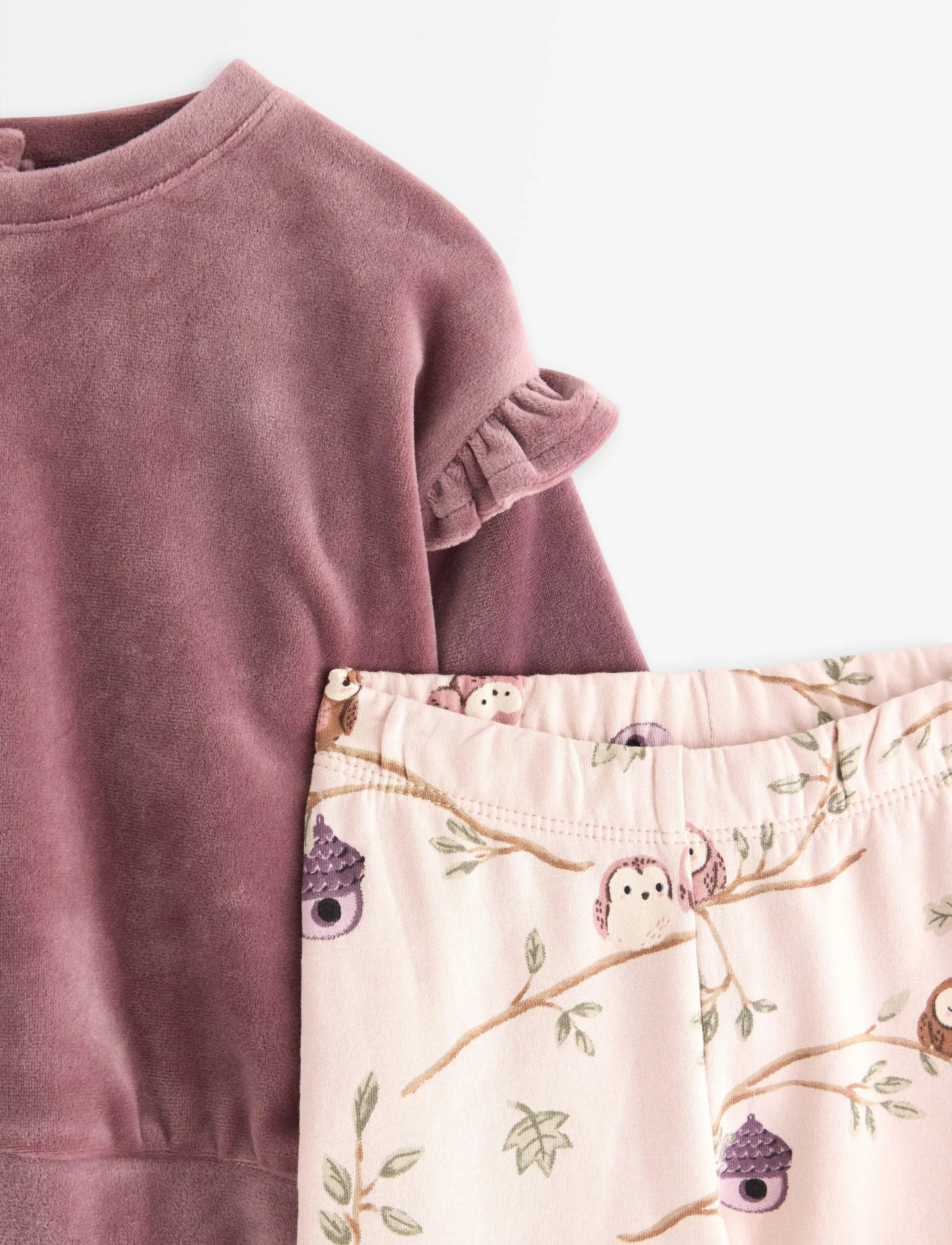 Lindex - Set Sweater velour and legging - dusty lilac - 2