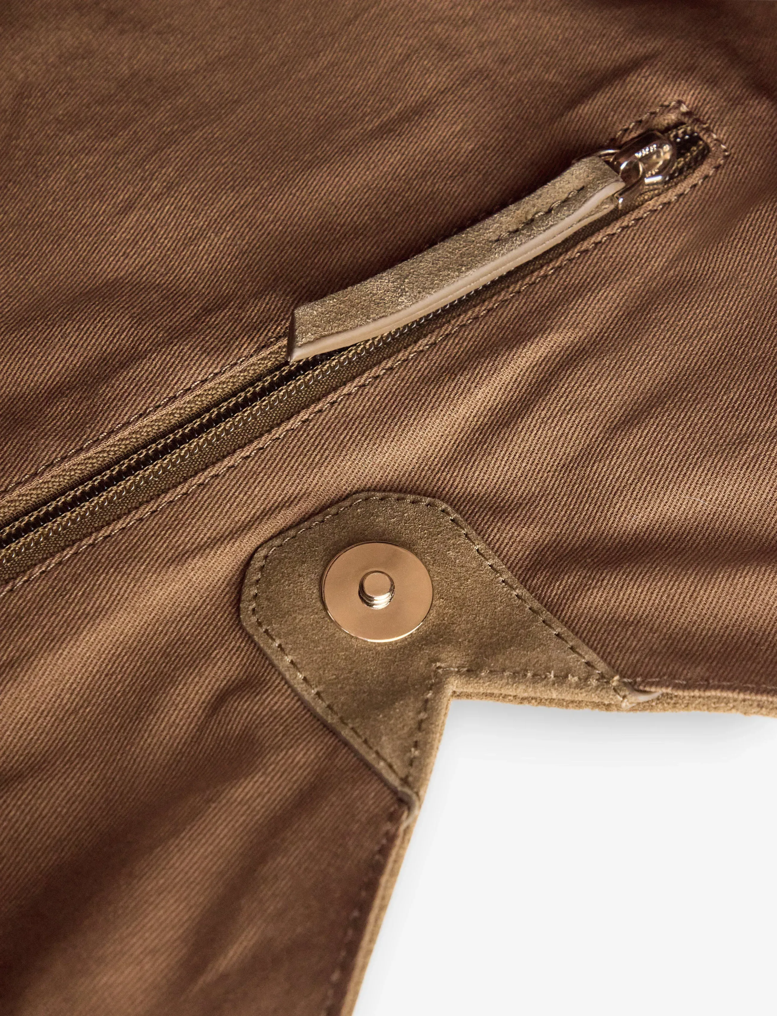 Lindex - Large shopper in suede - accessoires - brown - 4