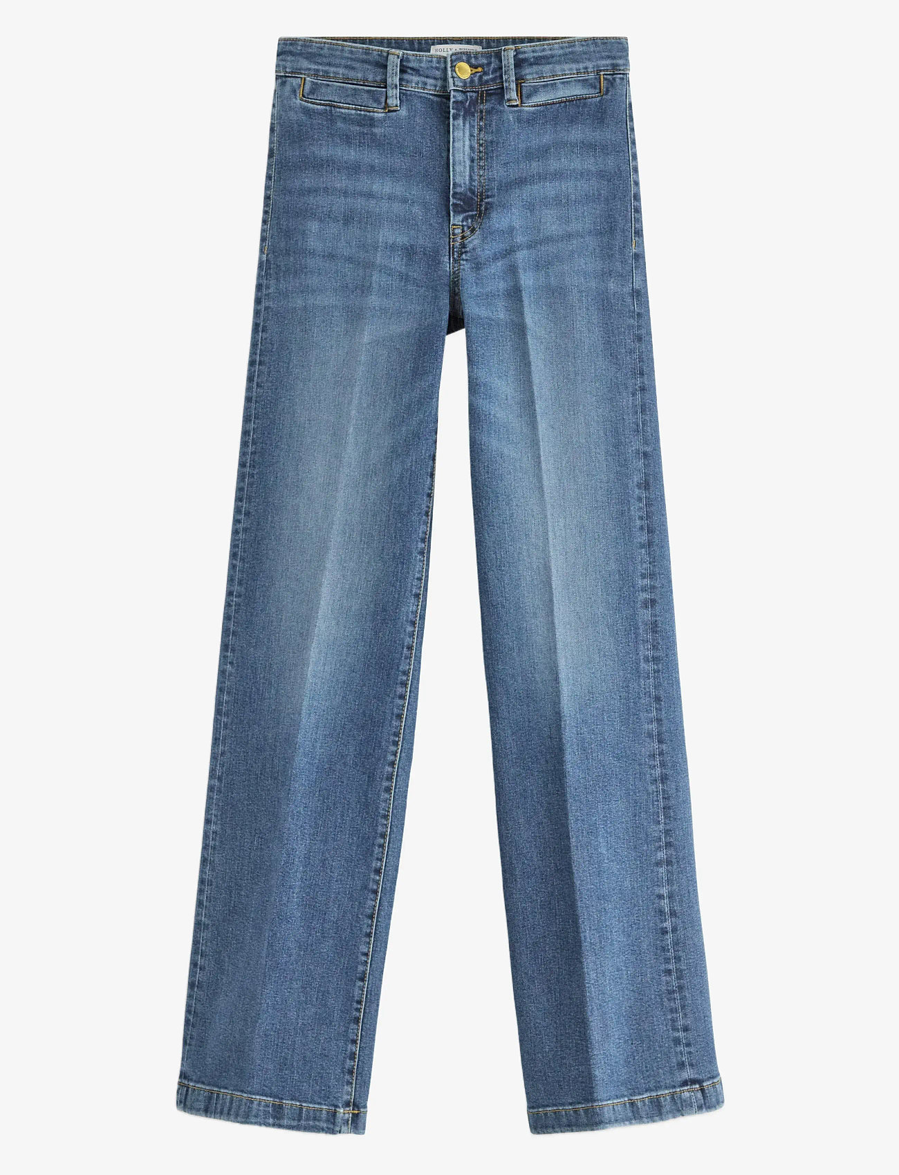 Lindex - Trousers Colette Denim - laia säärega teksad - medium denim - 1
