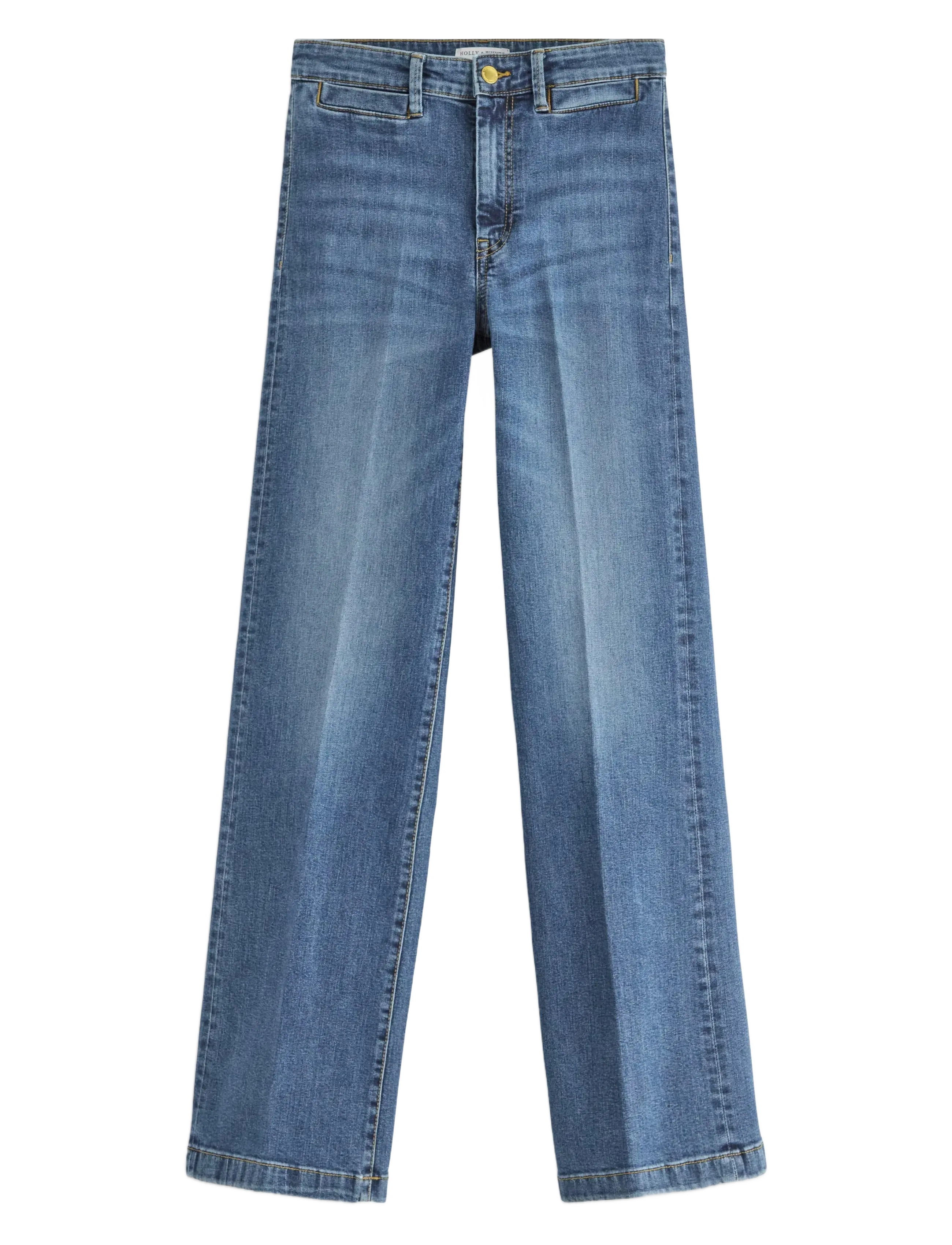 Lindex WIDE stretch jeans med brede bein - Farkut - MEDIUM DENIM / blue