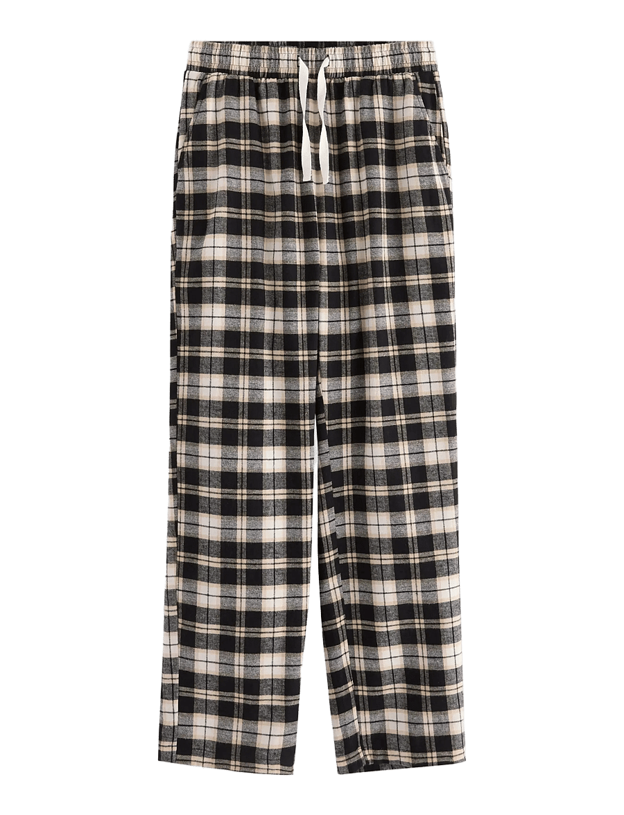 Lindex - Pyjama trousers in flannel - schlafanzüge - black - 1