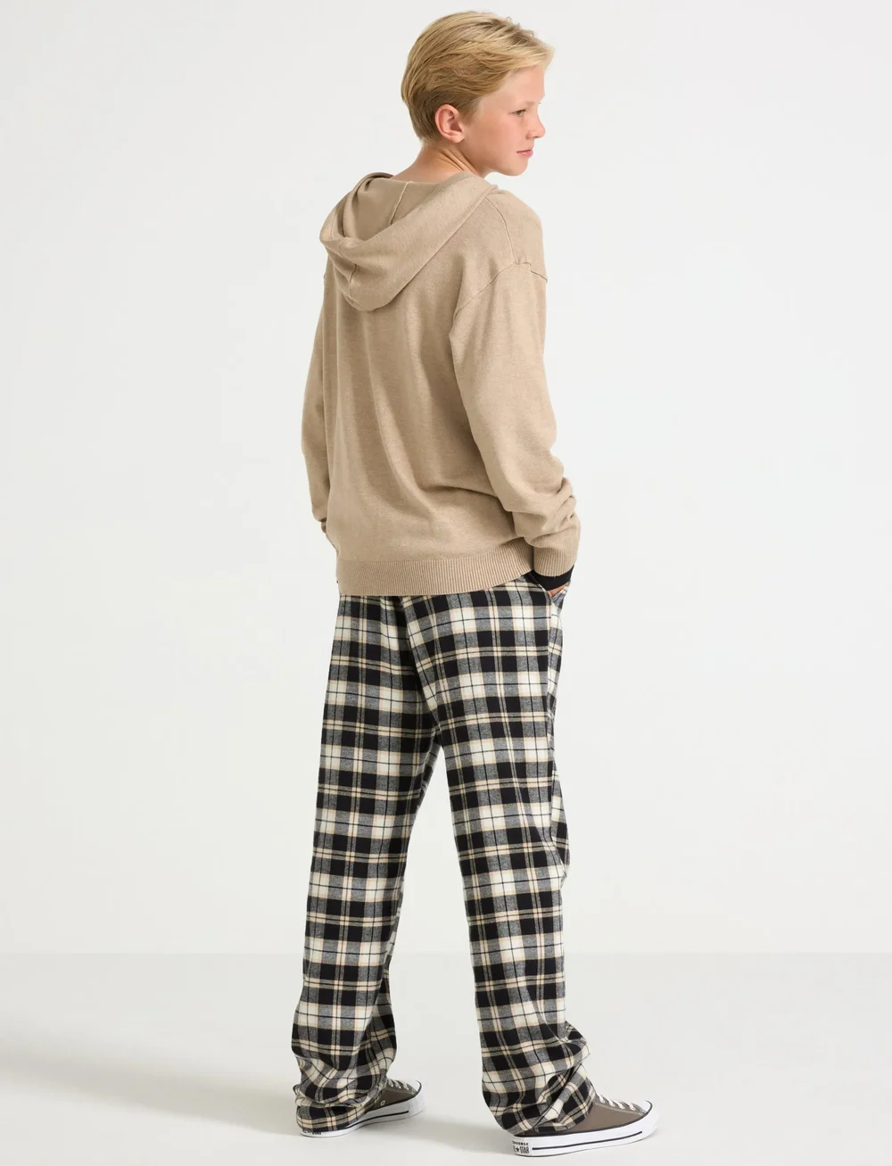 Lindex - Trousers pyjama flannel - schlafanzüge - black - 3