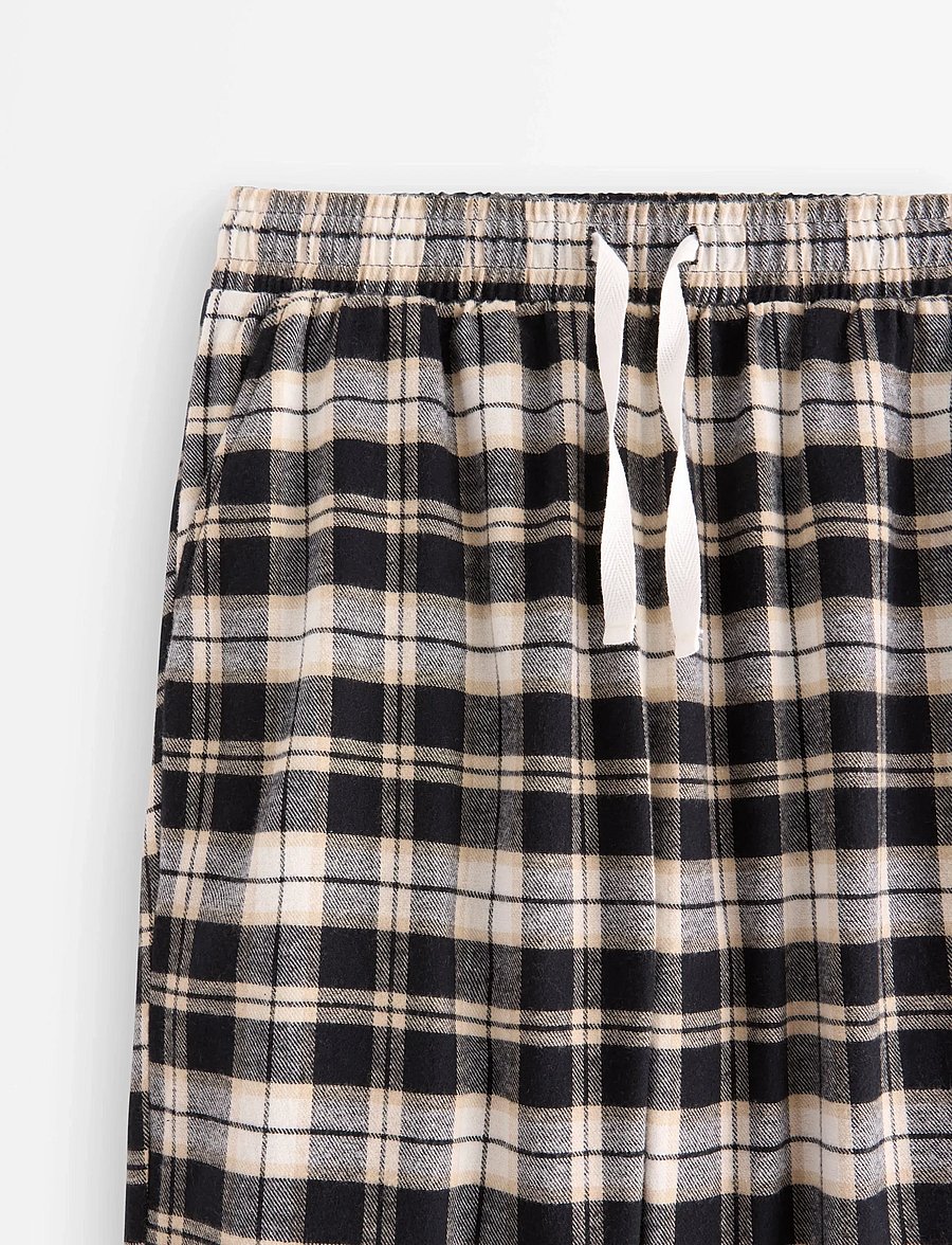 Lindex - Pyjama trousers in flannel - schlafanzüge - black - 5