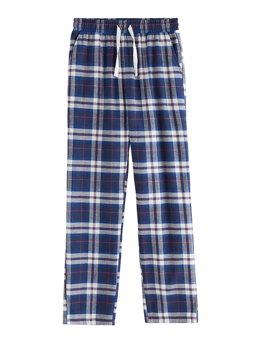 Lindex - Pyjama trousers in flannel - pyjamas - dark blue - 1